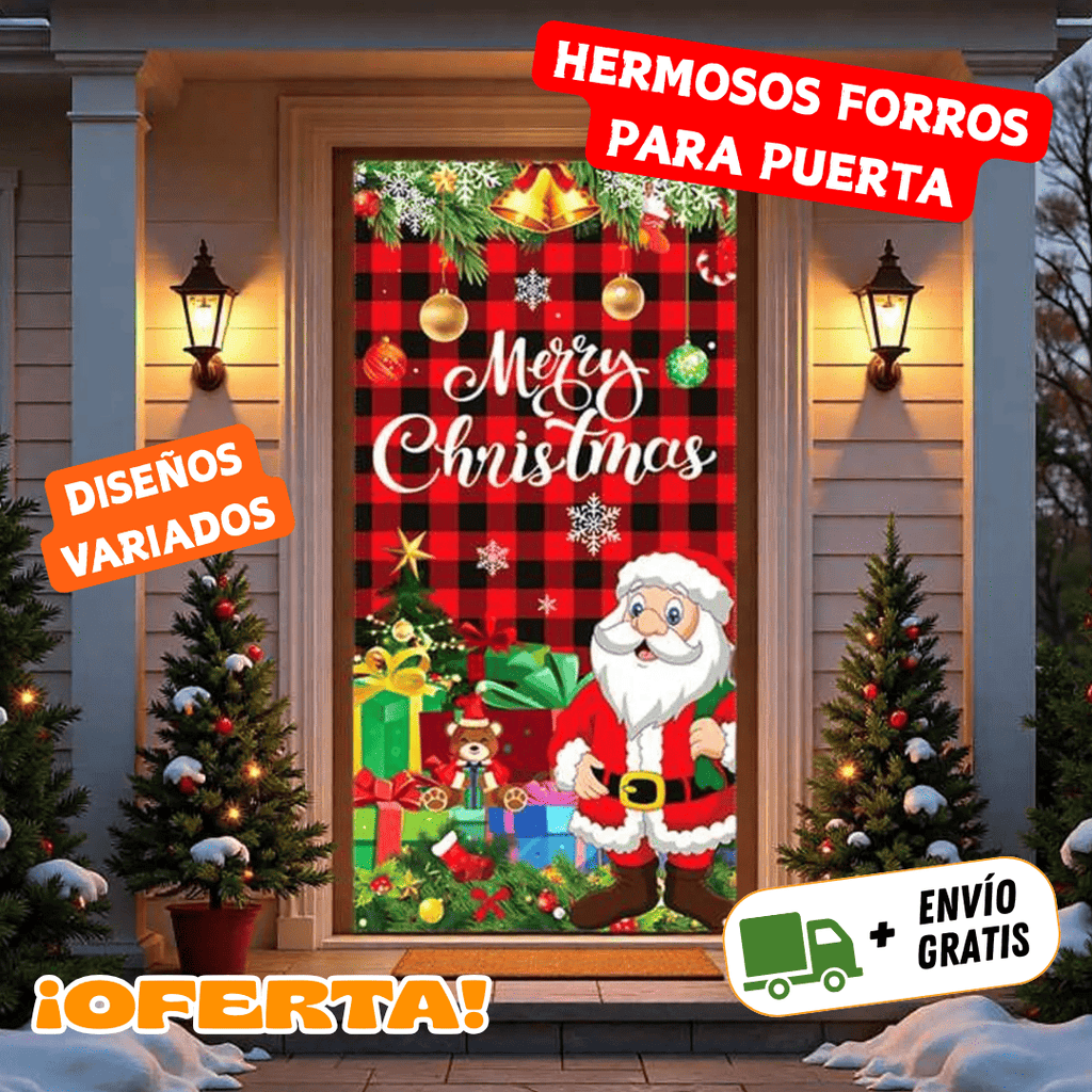 FUNDA PARA PUERTAS NAVIDEÑAS