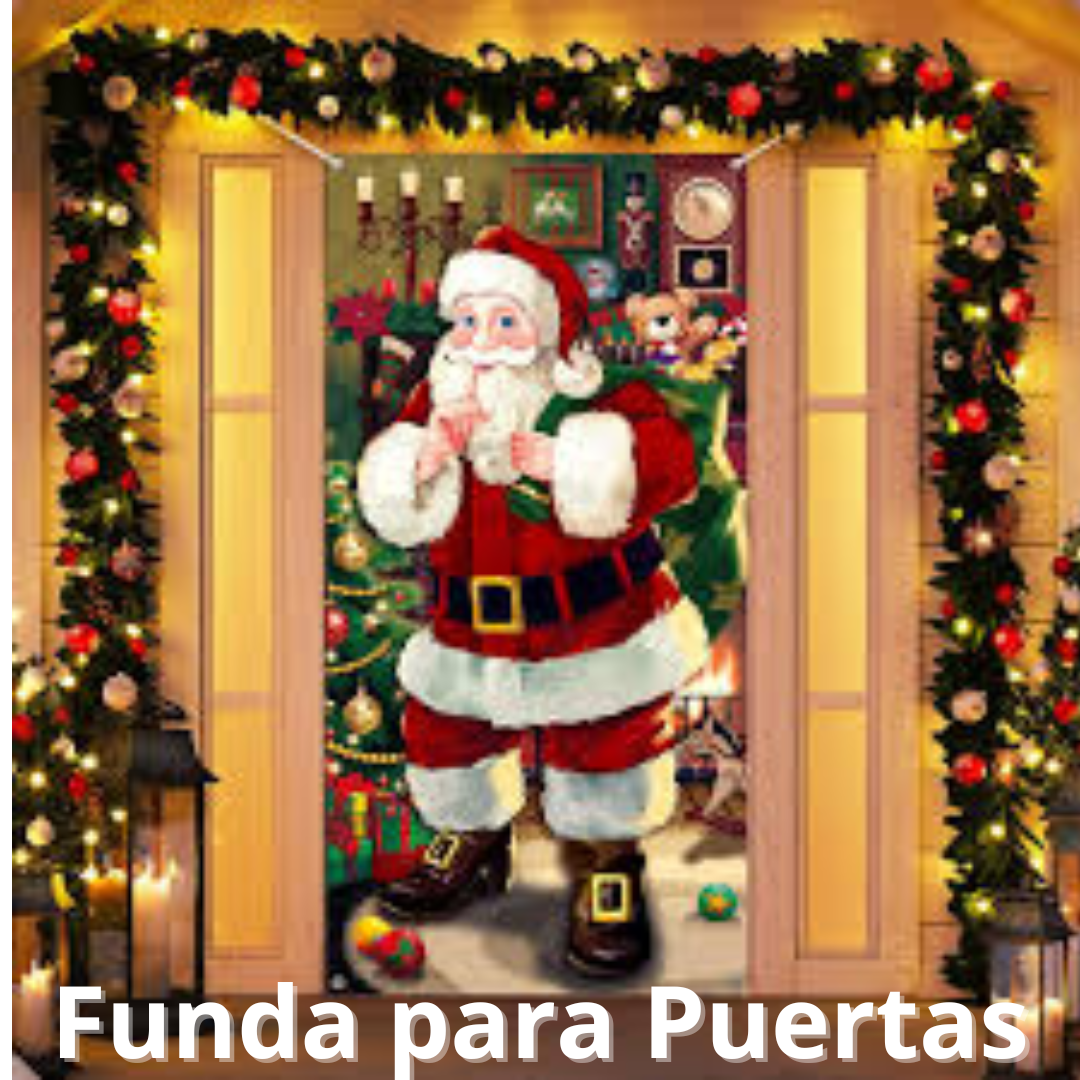 🎄 🎅🏾PACK NAVIDEÑO (funda para puertas, mantel de mesa y funda para sillas)🎅🏾🎄